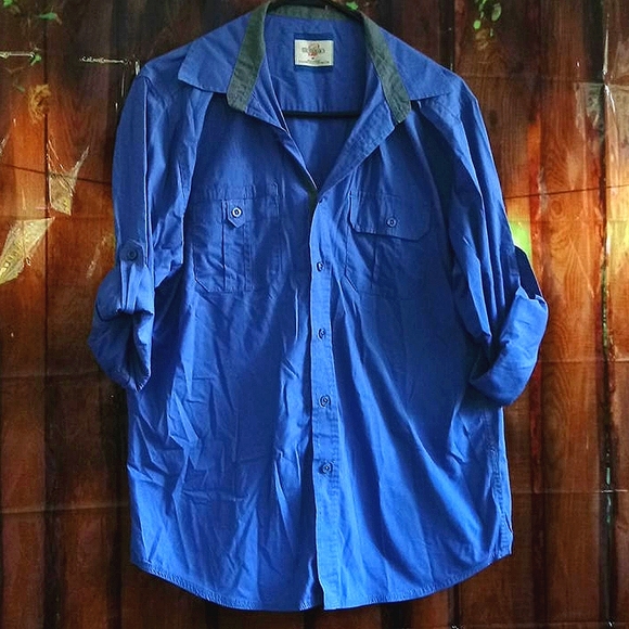 ❤️4x$15Waimea Blue shirt sz M - Picture 3 of 6